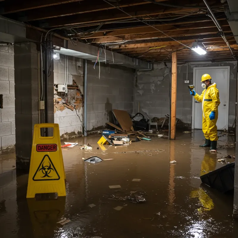 Flooded Basement Electrical Hazard in Beckett Ridge, OH Property